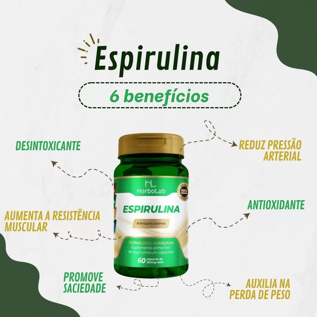 Espirulina 60 Caps - Herbolab image hover