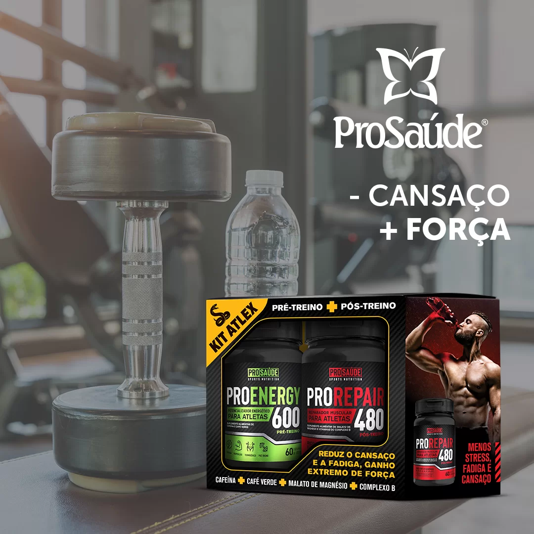 Kit Atlex Prosaude (Proenergy+proreapair) - Pré e Pós Treino