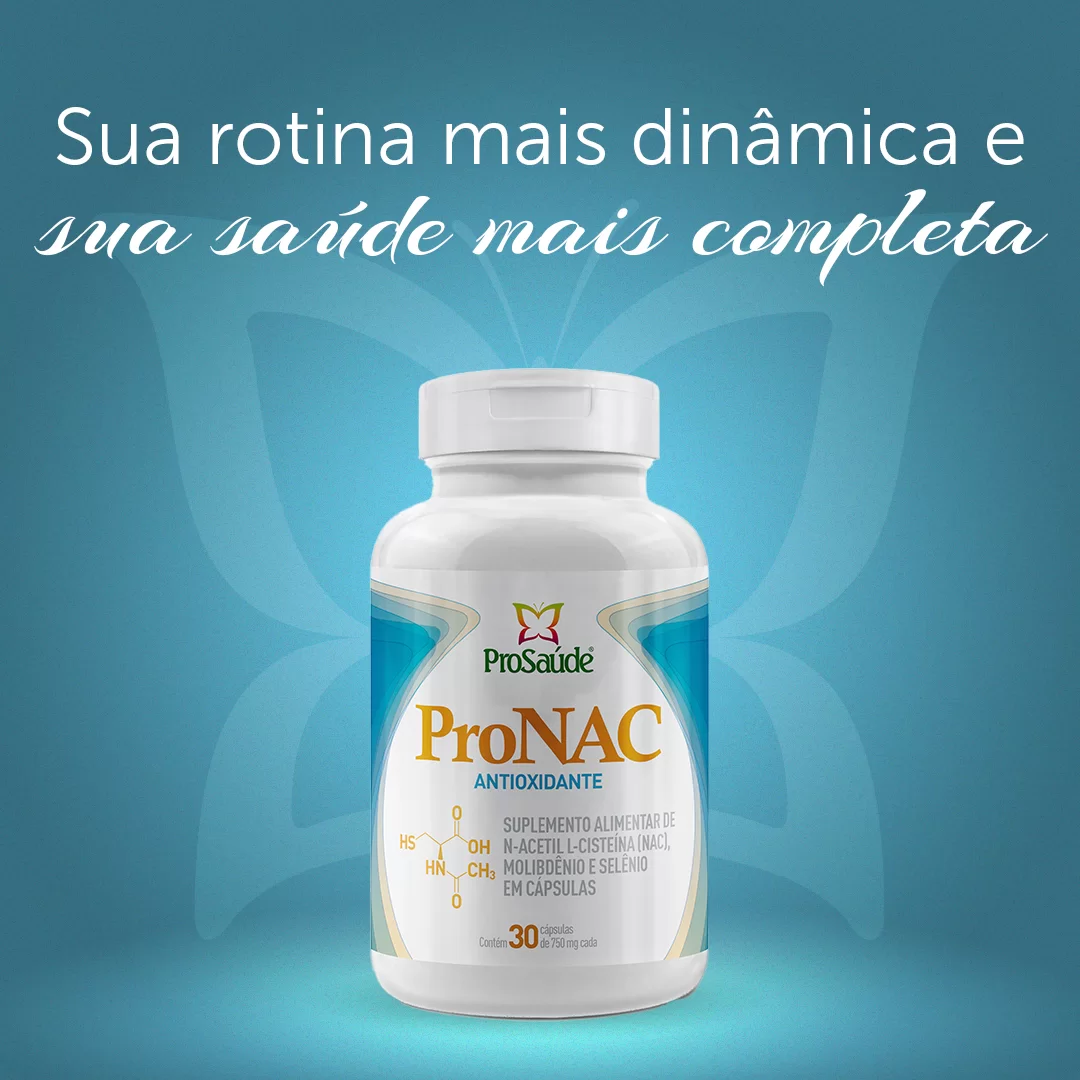 Pronac (N-acetil L-cisteína) 30 Caps - Prosaude image hover