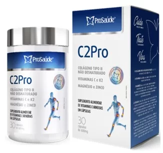 C2 Pro ProSaude( Colágeno tipo 2 + Magnésio + Vitamina K)